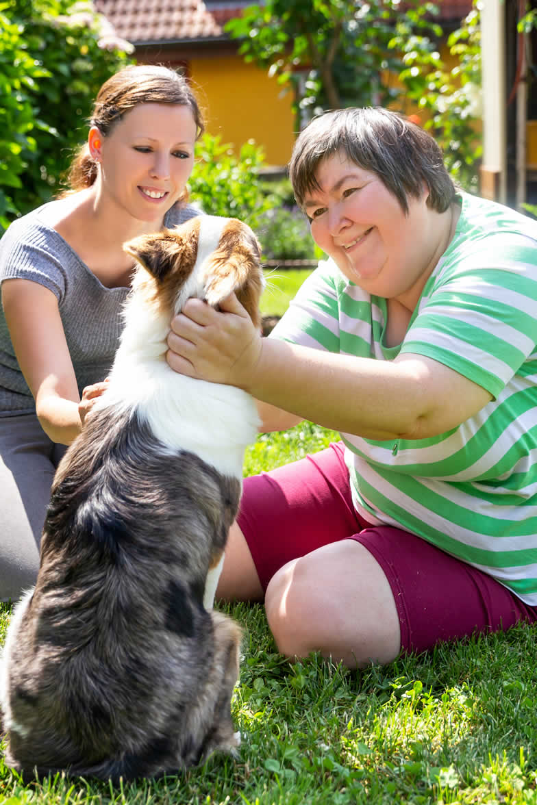 bhaviour support practitioner with dog